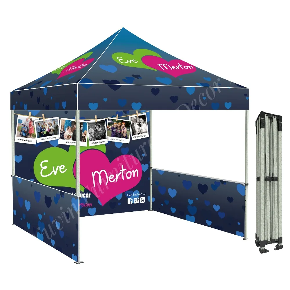10x10 Outdoor Aluminum Custom Printed Pop up Gazebos Canopy Trade Show Exhibition Event Tent