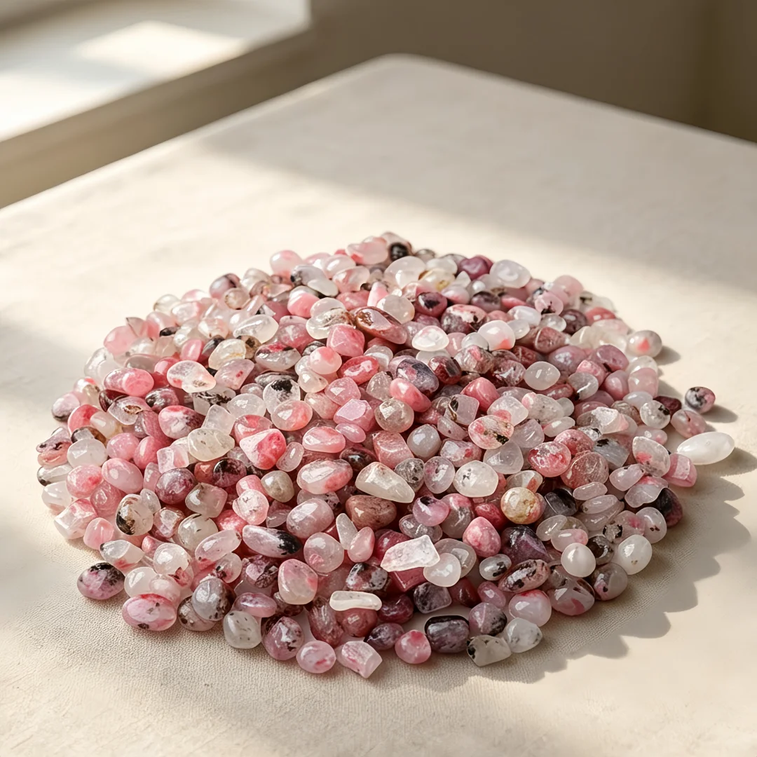 Natural Pink Rhodonite Crystal Chips Irregular Gravel For Aquarium Vase Filler Plant Decor Orgonite Making Mineral Specimen