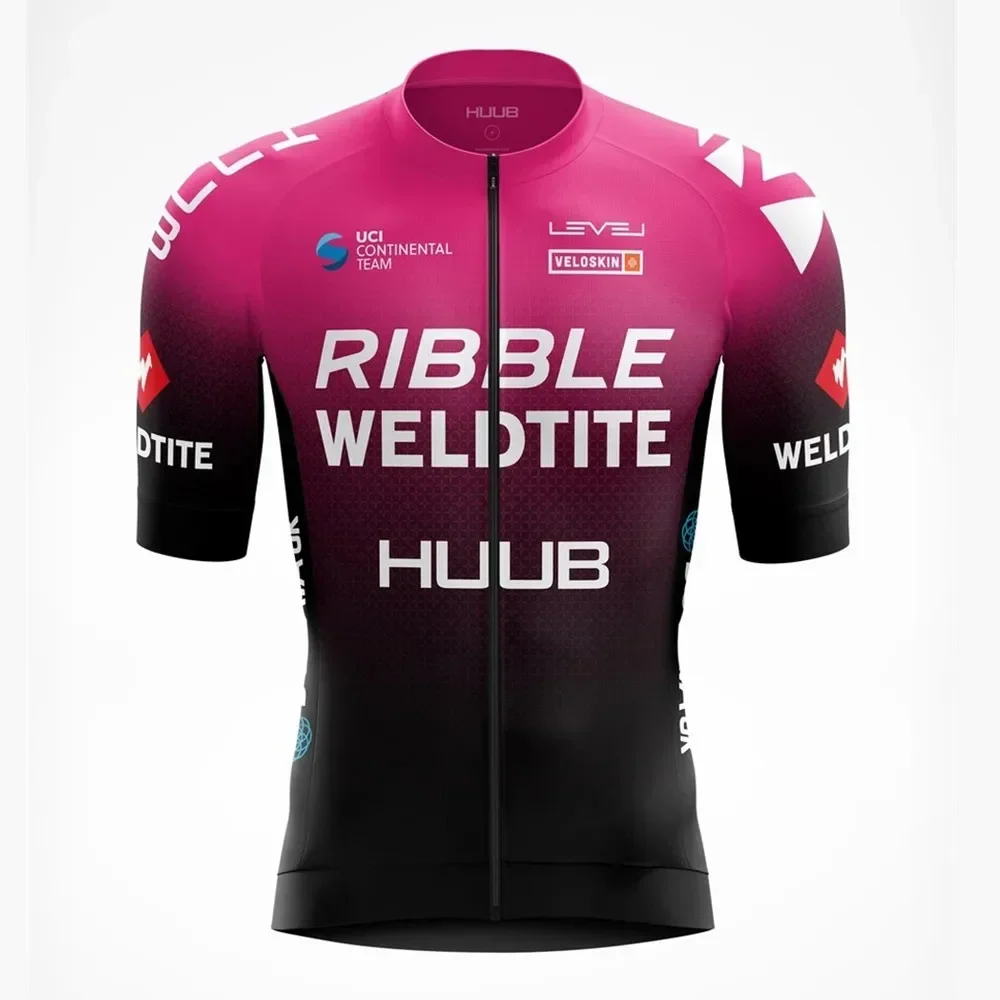 New Ribble Weldtite  Cycling Jersey Summer High Quality Team Men Clothing Short Sleeve Quick Dry Maillot Ropa Ciclismo 2021