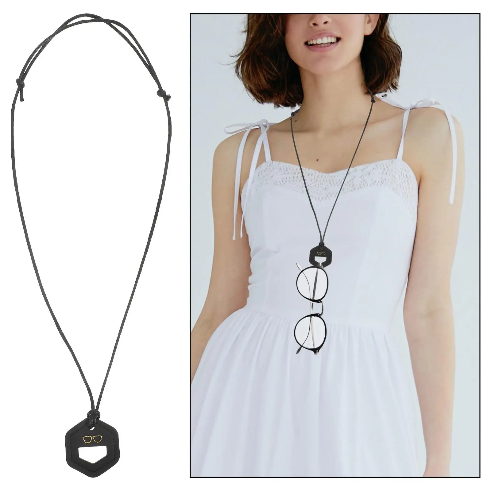 Ремешок для очков, держатель для ремешка для очков, черное волокно, регулируемая длина, легкий портативный ремешок для солнцезащитных очков, очки