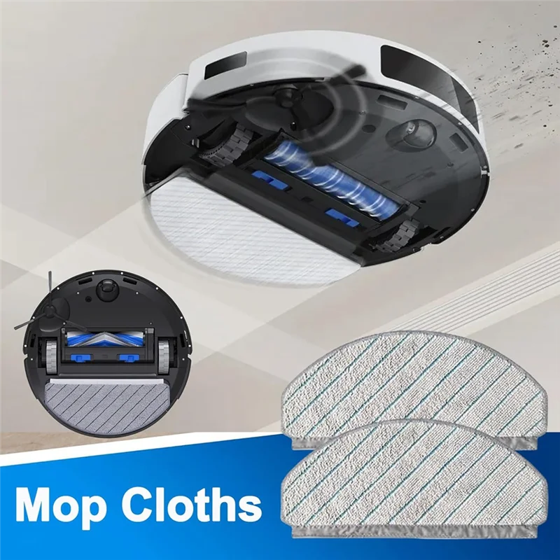 ABUS-13Pcs para ecovacs deebot n20 plus/n20/n20 pro plus aspirador de pó peças reposição rolo escova lateral filtro pano mop