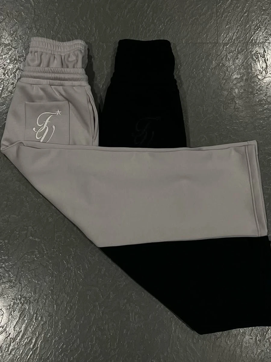 

2025 Spring And Autumn New Style Casual Double Waist Pants Sports And Leisure Unisex Lettering Embroidered Straight-leg Trousers