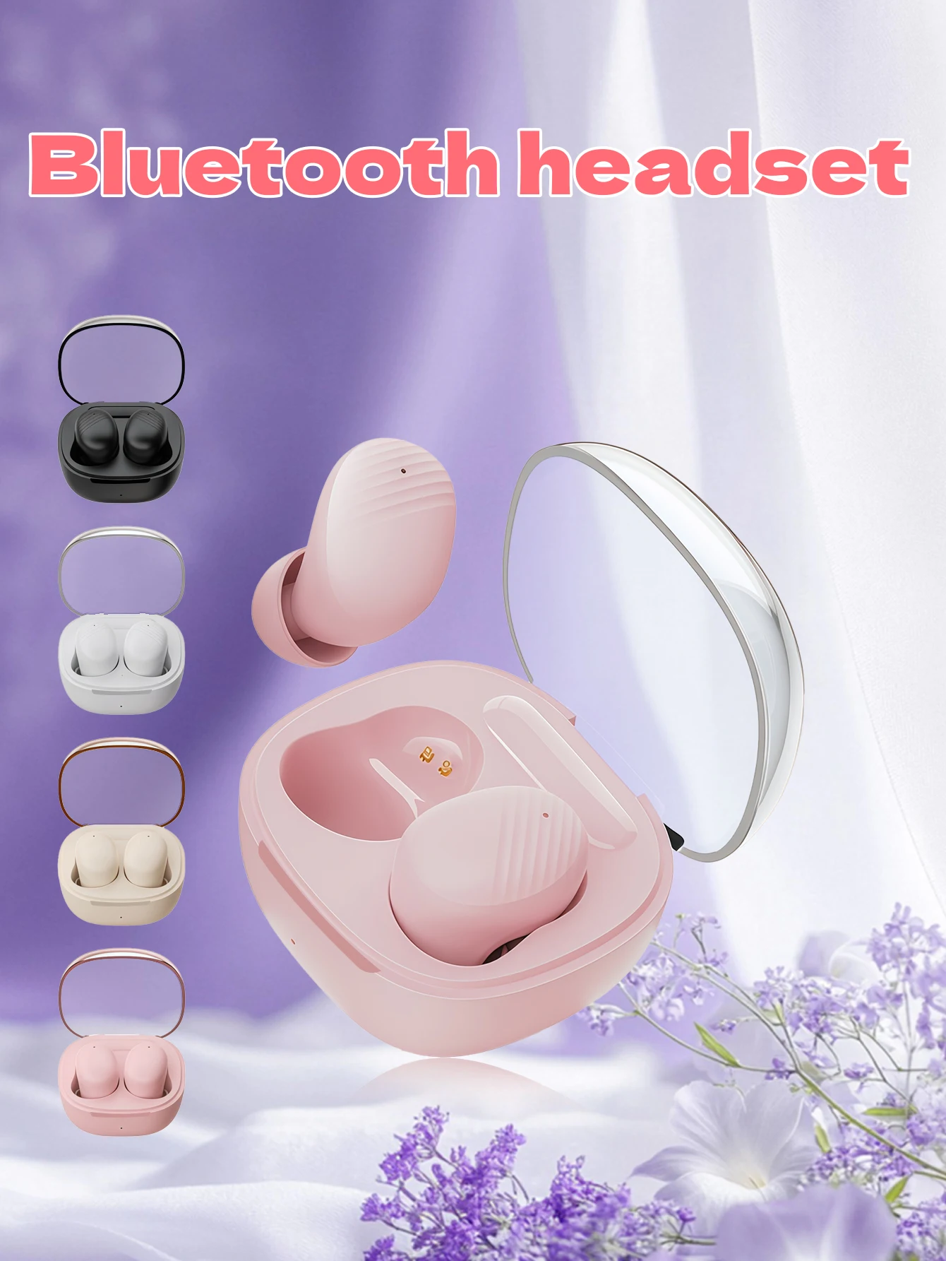Mini Bluetooth Earbuds Wireless Connection HD Sound Quality Bass Boost & Noise-Canceling Microphone for Calls Long Battery Life