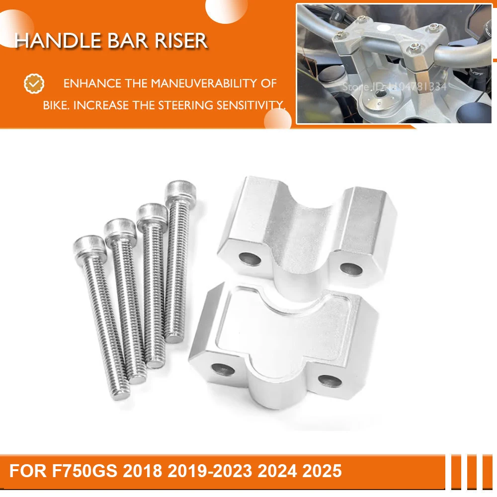 Motorcycle Handlebar Riser For F750GS 2018 2019 Aluminum Handle Bar Clamp Up Extend Adapter Heighten Kits For F750 GS 2020-2025