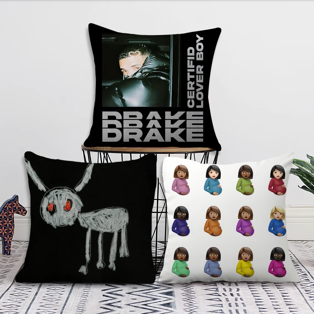 Rapper D-Drake For All the Dogs Pillow Case Sofa Living Room Bedroom Headboard Backrest Cushion Square Cushion Nap Time