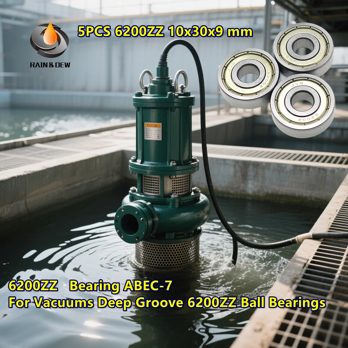 

5 шт. 6200ZZ 10x30x9 мм подшипник ABEC-7 для пылесосов с глубокой канавкой 6200 Z ZZ шарикоподшипники 6200Z