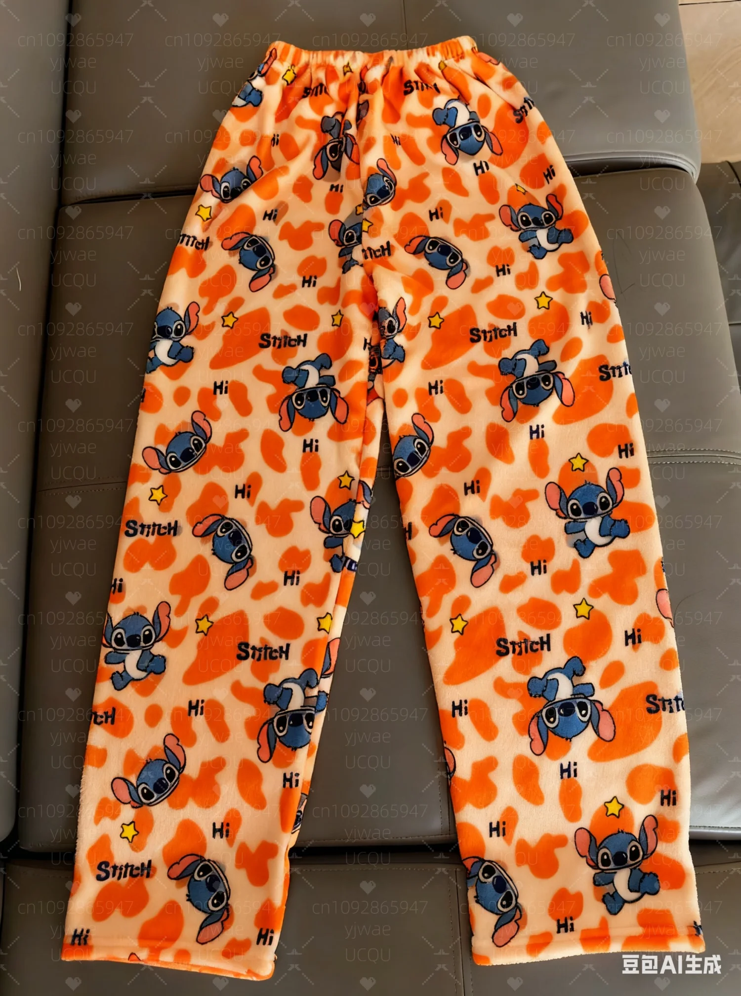 2025 الشتاء هالوين لطيف غرزة أفخم بنطلون بيجاما بنطلون ناعم لطيف المرأة عادية المنزل Kawaii أنيمي الكرتون بنطلون بيجاما