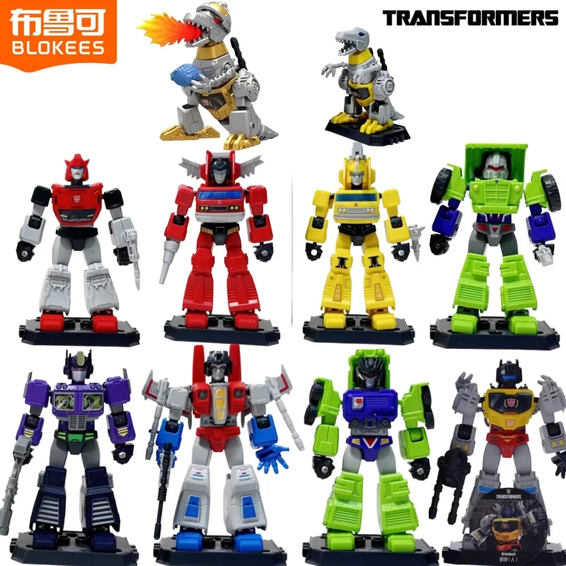 

BLOKEES Transformers Star Edition 2nd Grimlock StarScream Cliffjumper Строительный блок Человек Собранные украшения Слепая коробка Игрушка