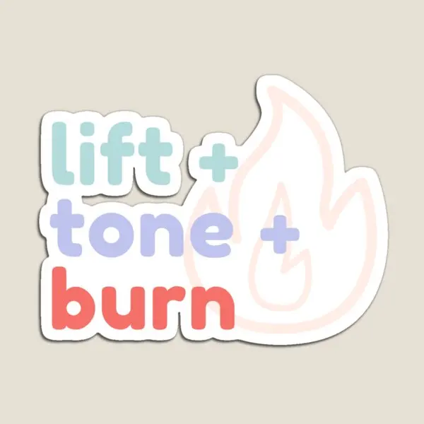 Lift Tone Burn  Magnet  Kids Children Refrigerator Cute for Fridge Organizer Holder Stickers Toy Funny Decor Colorful Magnetic