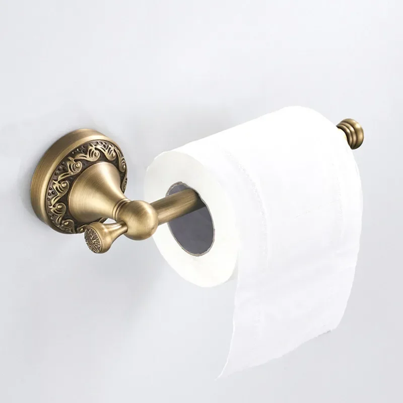 

Bathroom accessories paper towel holder Antique copper process simple roll bar European style toilet paper holder Sponge holder