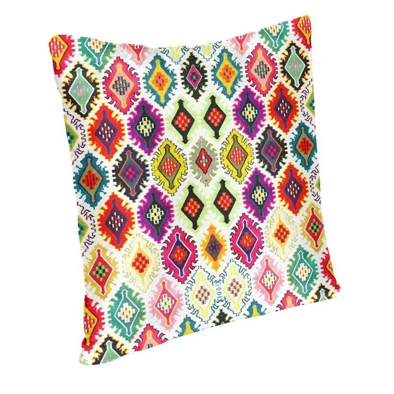 Mexican Huichol Throw Pillow Case Home Decoration Luxury Cushion Cover Car Pillowcase 40x40cm Office Hotel Pillowcase