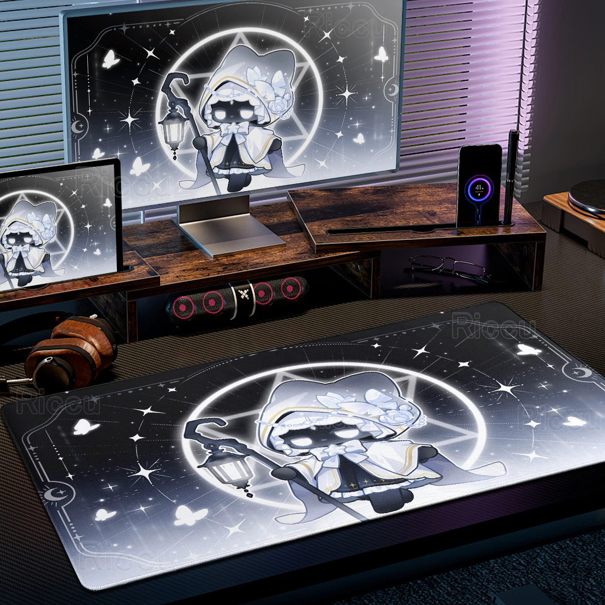Arcane Black Cat Tarot Design Mouse Pad Extended Tapis de souris xxl Non-Slip Rubber Base PC Notebook Office Home Decoration Mat