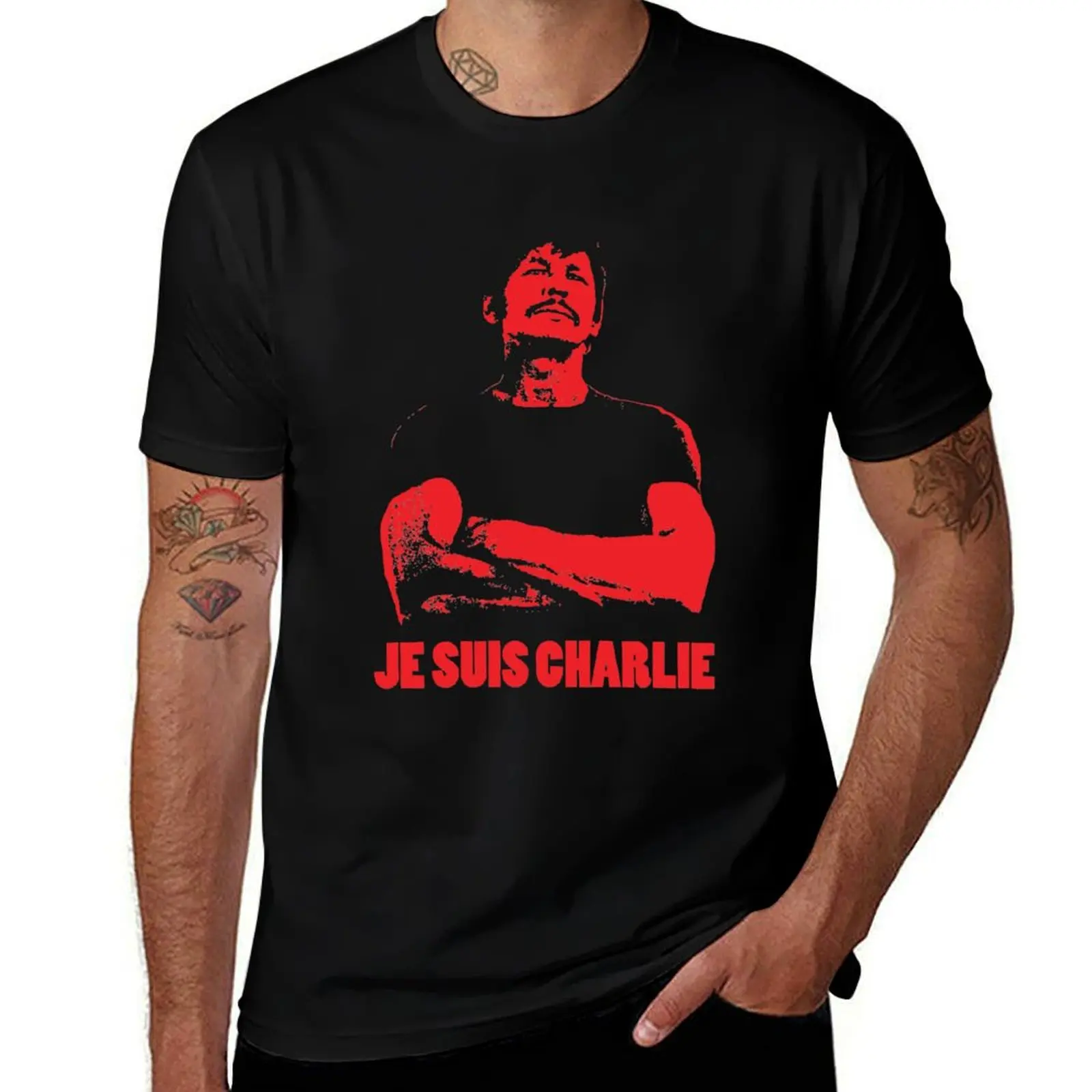 

Men Women Charles Bronson - Je Suis Charlie Halloween T-Shirt boys whites anime T-shirts man mens cotton t shirts