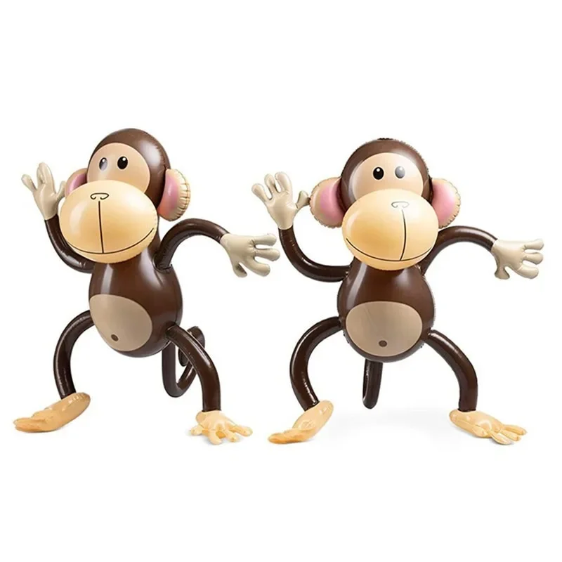 PVC Inflatable Monkey Balloon Inflatable Animal Monkey Toy Kids Happy Birthday Party Decors Kids Favor Monkey Ballon Photo Props