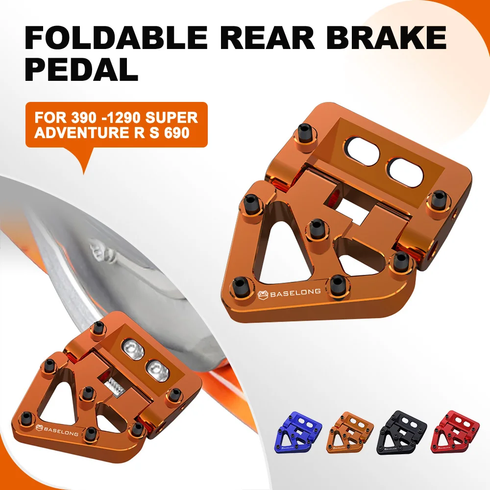 

For 390 790 890 990 950 1050 1090 1190 1290 Super Adventure R S 690 Enduro Sherco SE Foldable Rear Brake Pedal Step Tip Plate