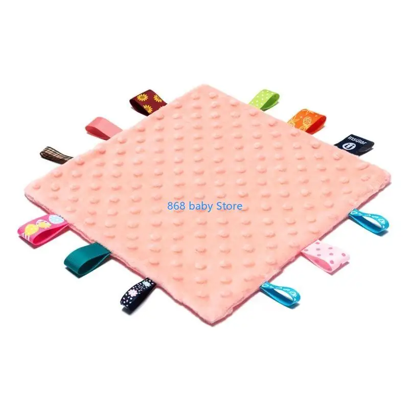 

29EE Soothe Teether Security Blanket Baby Colorful Tags Appease Towel Feeding Bibs