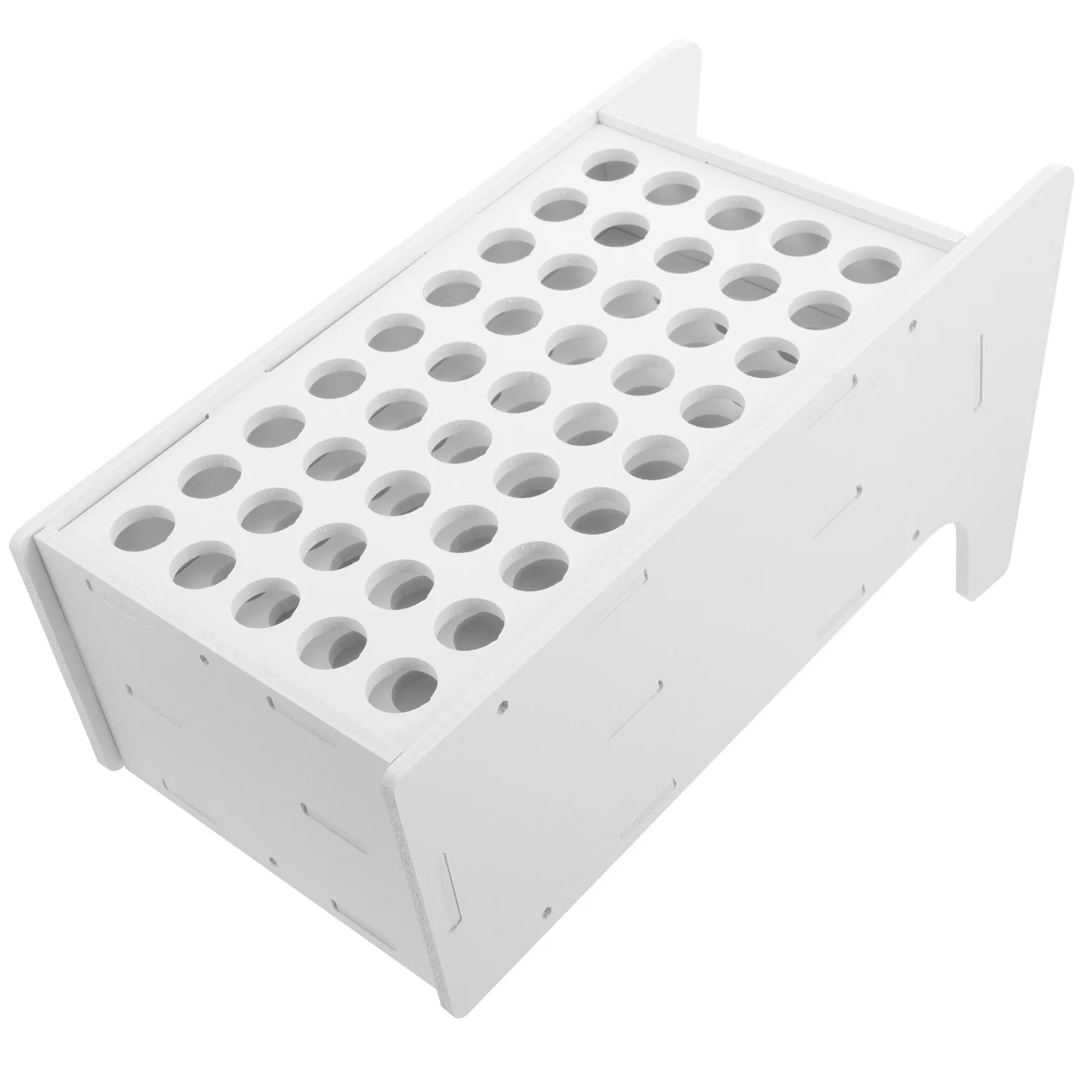 45-Slot Compact Slanted Pen Holder Desktop Organizer Stationery Storage Box for Markers Pencils Office School Workspace