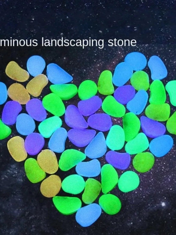 AliExpress NONE 10pcs Decoration 4.5cm Luminous Pebbles Glow in Dark DIY Garden Luminous Stone Garden Decoration Gravel Big Stone Garden
