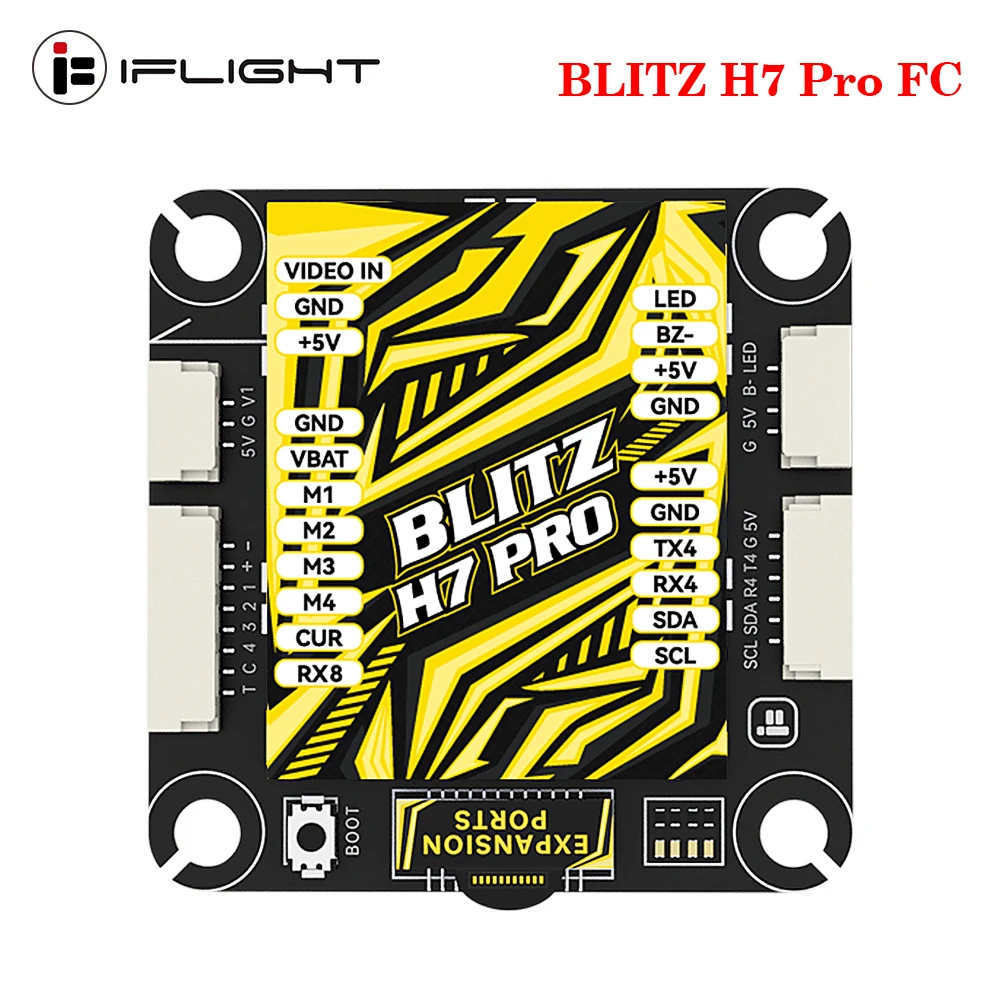 Controlador de vuelo IFlight BLITZ H7 Pro ICM42688 OSD AT7456E DPS310 4-8S LIPO Blackbox tarjeta SD 35X35mm/4mm para Dron RC FPV