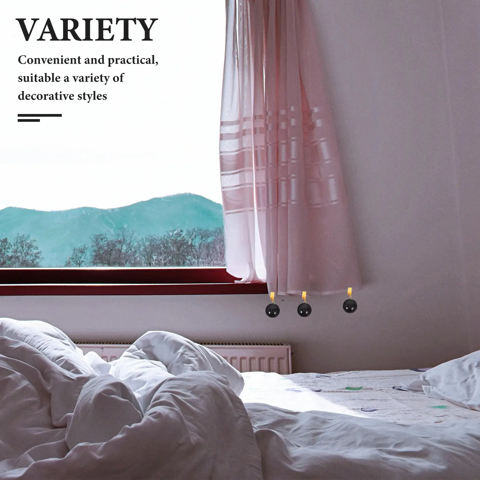 4Pcs Heavy Duty Window Curtain Pendant Metal Clips Outdoor Tablecloth Holder Weights for Windproof Picnic Dining Home Decor