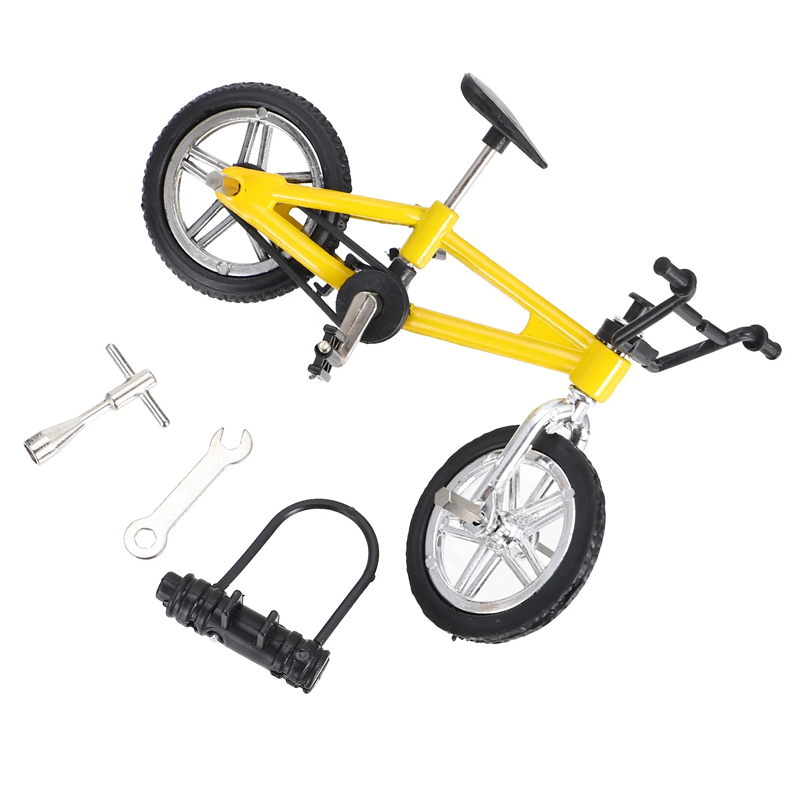 1 set Mini Finger Bike Alloy Diecast Simulation Bicycle Untuk Permainan Meja Anak-anak Bermain Peran Sepeda Meja Tahan Aus Berkualitas