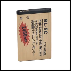 High Capacity Gold BL-5C Battery For Nokia 2610 1100 1110 1112 1116 6230 6630 N70 N71 N72 N91 E60 BATTERY 5C BL5C