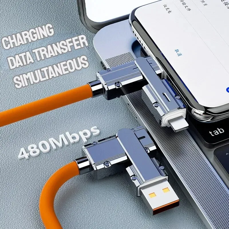 120W4 in 1 Multi-function Mobile Phone Data Cable PD Fast Charging Cable Charger for Huawei Xiaomi iPhone