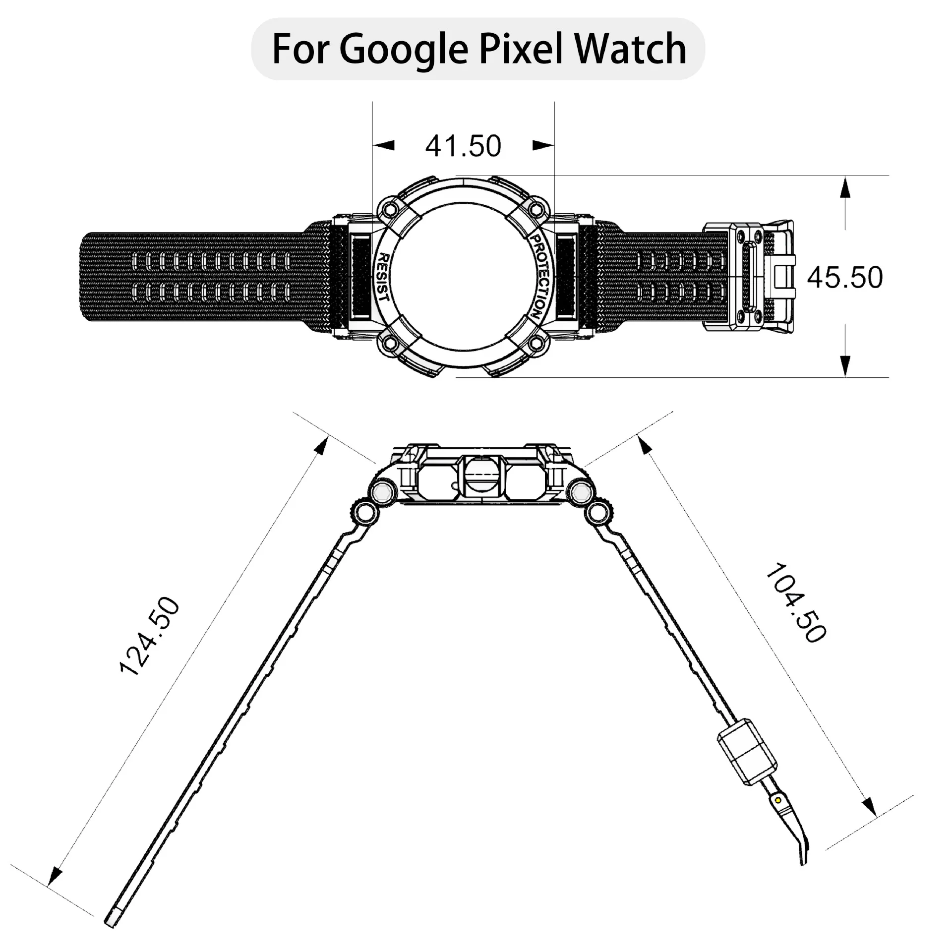 TPU bingkai cangkang penutup pelindung gelang tangan gelang jam untuk Google Pixel Watch 2/1 tali gelang Bumper Case aksesori pintar
