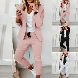 Temperamento feminino, calça curta e conjunto de blazer, terno de duas peças, novo para primavera e outono