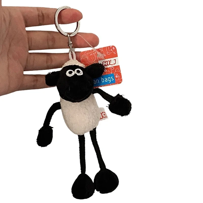 Anime Sheep plush keychain Cartoon Animal Figure Kind Friend Shirley Stuffed Doll Car keyring Bag Pendant toy Christmas Gifts