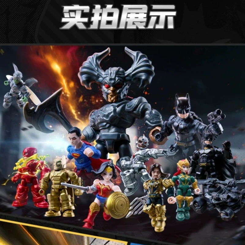 BLOKEES DC Hero Block Man Star Edition Liga de la Justicia Figuras de Ensamblaje Batman Superman Mujer Maravilla Modelo Móvil Adorno Juguete Regalo