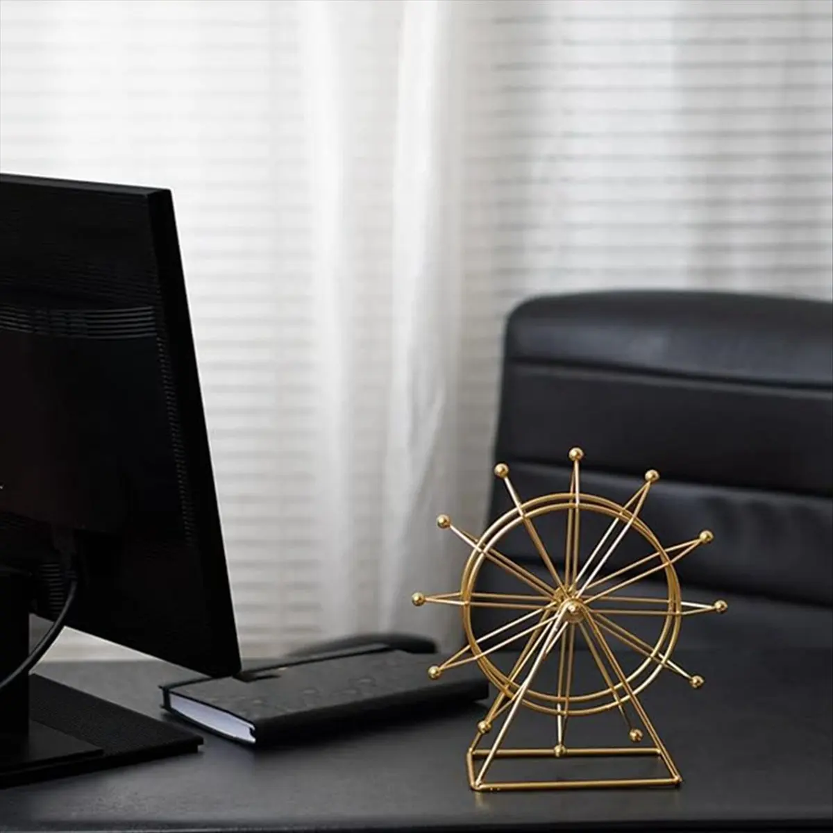Rotatable -Wheel Bookshelf Decor, Shelf House Living Room Decor- Fireplace or Desk Decor, Gift for Friend &LICG