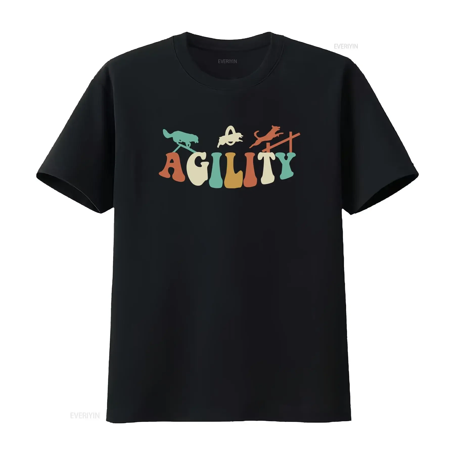 Retro Dog Agility T Shirt Sports Owner Border Collie vintage Washed designer clothes streetwear Soft Top For Everyday Wear