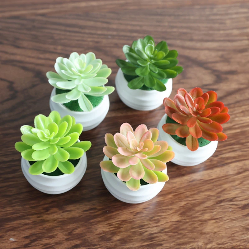 

Artificial Plants Bonsai Small Tree Pot Fake Plant Flowers Potted Ornaments For Home Room Table Decoration Hotel Garden Decor
