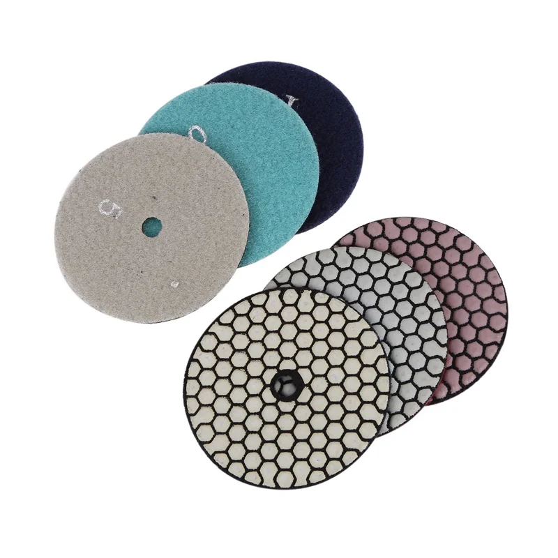 

WCS-120 Pcs 100 Mm Dry Polishing Pad 4 Inch Sharp Type Diamond Polishing Pads For Granite Marble Sanding Disc For Stone