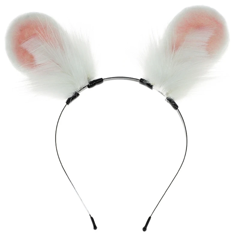 Anime Headband Bendable Rabbits Ear Hairhoop Halloween Cosplay Dress Up Hairband