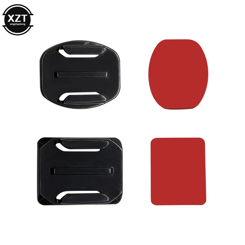 Flat Curved Mount Set Sticker for Gopro Hero 8 7 6 5 4 3 + Xiaomi Yi SJCAM 3M Adhesive Action Camera Helmet Base Accessories Set