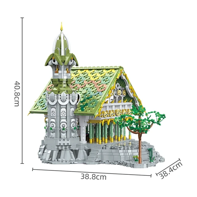 Décennie s de Construction du Hall du Front de Mer, Modèle MOC 33237, Maison de Village, Briques d'Architecture Modulaire Médiévale, Jouet Cadeau pour Enfants et Adultes