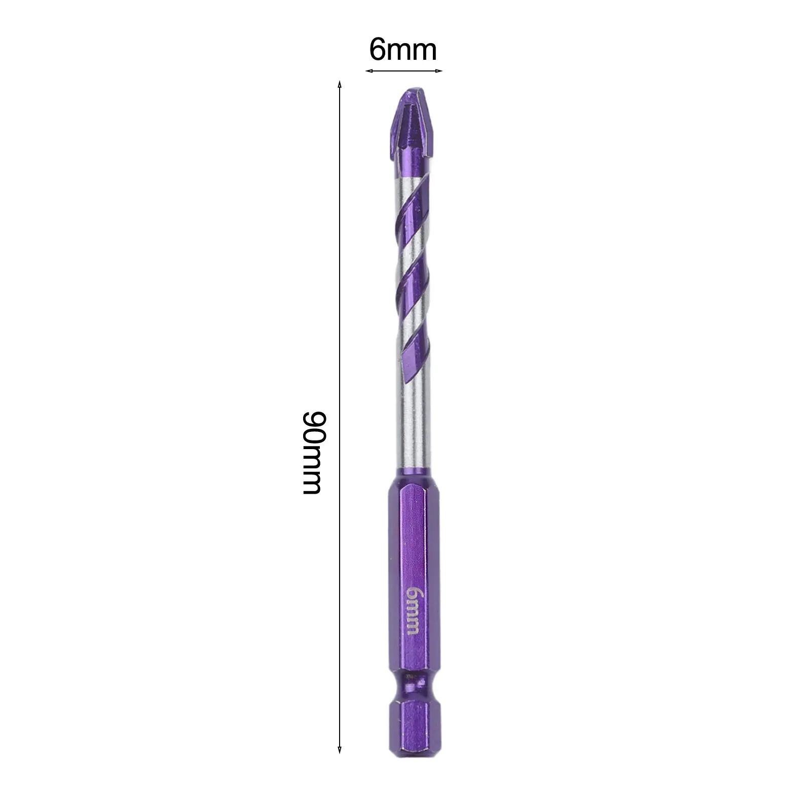 1pc Twists Drill Bit For High-speed Drilling Heavy-Duty Drill Bit Precision Drilling For Tiles Concrete - Multiple