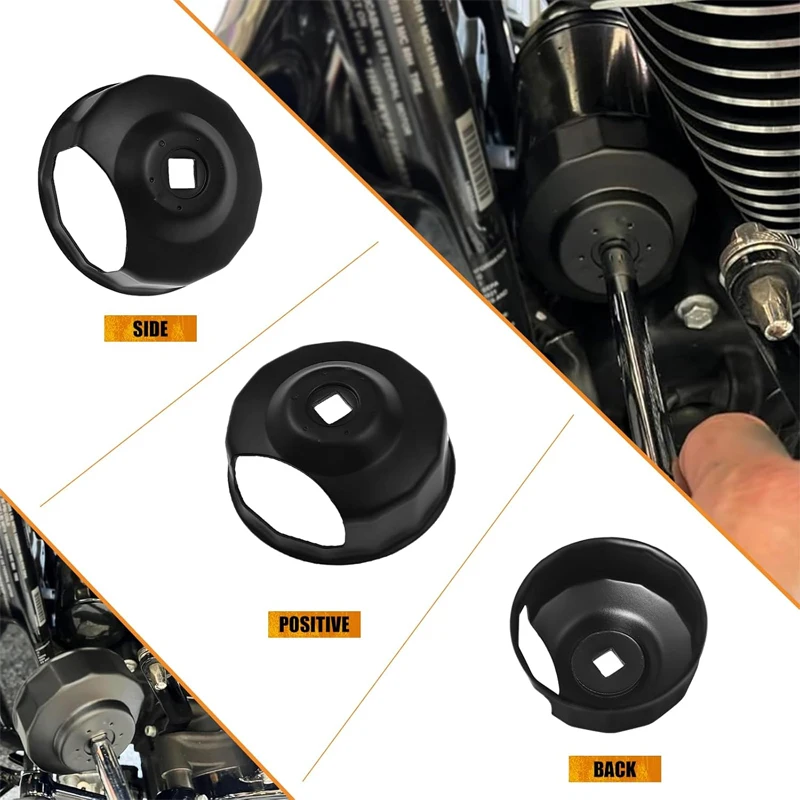 Motorcycle Llave Filtro Aceite Para Black Plastic 76mm End Cap Style Oil Filter Wrench for Harley