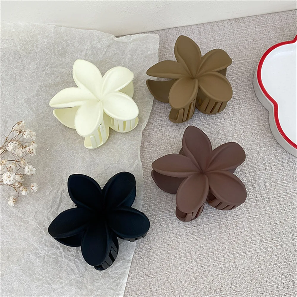 2/4PCS Fashion Women Flower Hair Clips Vacation Bohemia Egg Flower Shark Clips Barrettes Girls Large Hairpins Hair Accessories