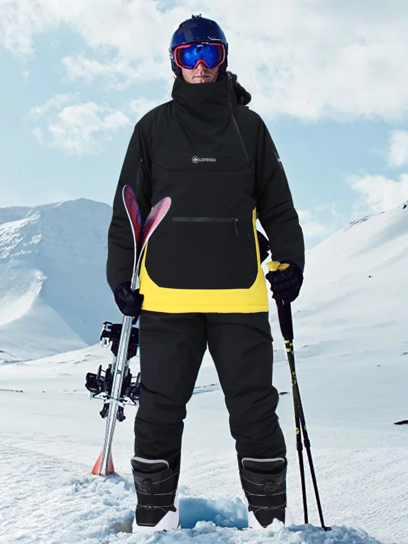 1 Set Sports & Outdoor Supplies Outdoor Casual Winter Sports Skiing Supplies Clothing Men Ski Suit Men Ski Set Top+Bottoms Hx380