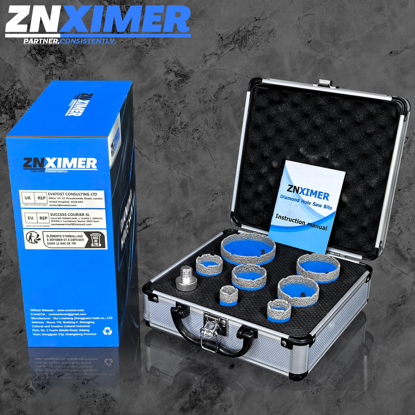 

M14 Алмазная резьба для сухой вакуумной пайки, набор сверл для колонкового сверления, фарфоровая чашка, пила, плитка, гранит, мрамор, кольцевая пила, инструменты, 8 шт.