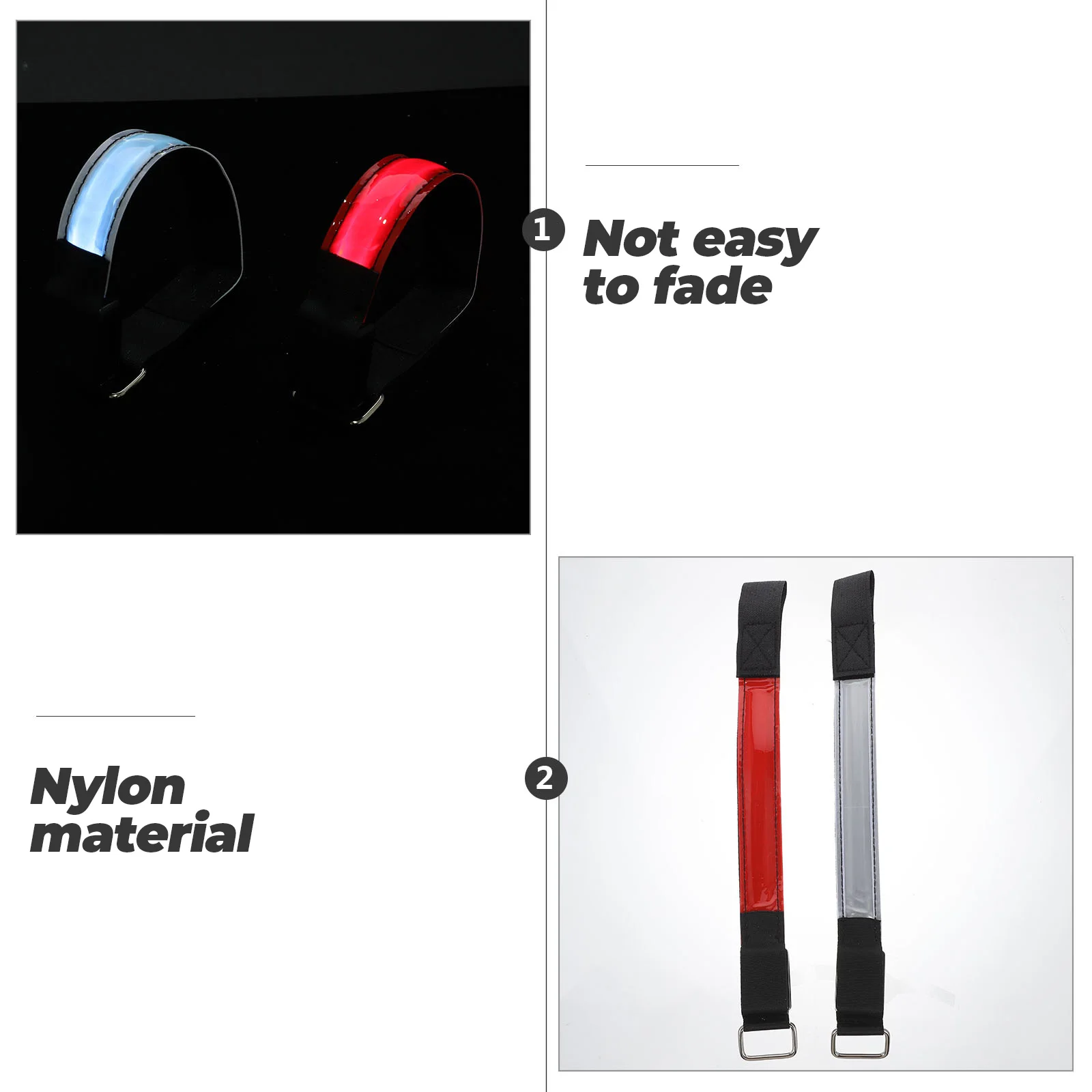 

2 pcs Led Luminous Armband Night Running Safety Light Sports Glowing Armlet Visibility Warning Walking Hiking Cycling Adjustable