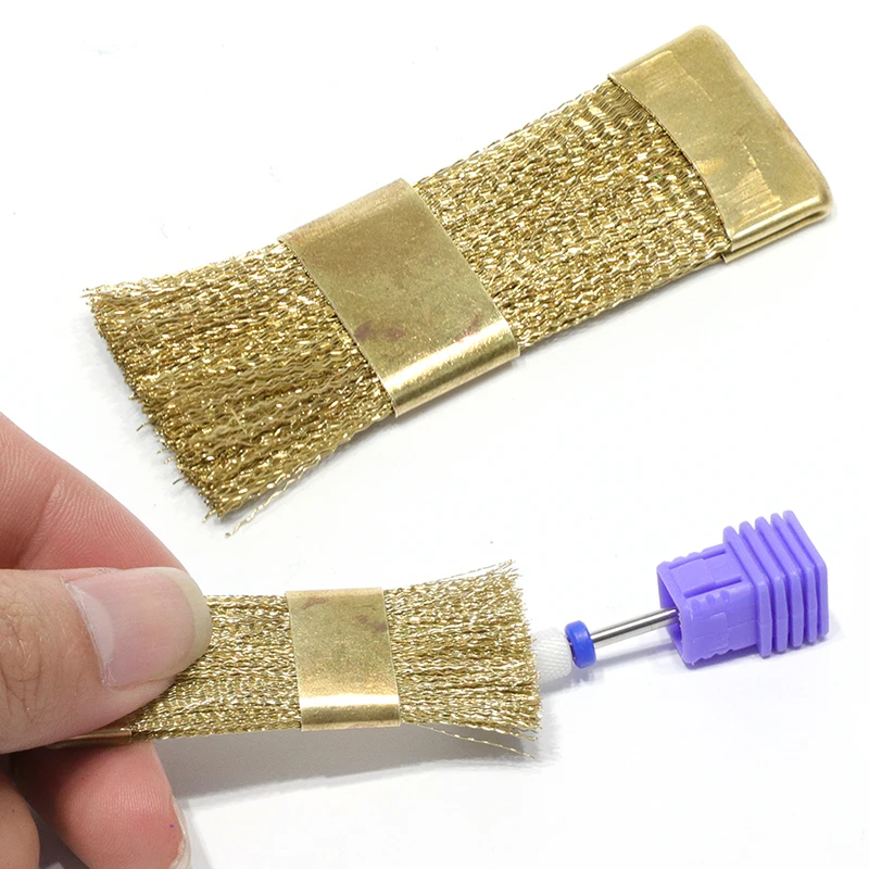 

Box of 50 Dental Flat Brass Bristles Burs Cleaning Brushes
