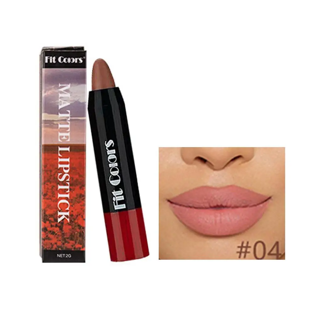 Lápiz Delineador de labios Marrón mate, contorno de labios, pigmentos contorneantes, crayón, cosméticos, lápiz labial, bálsamo impermeable, duradero, hidratante W9d2