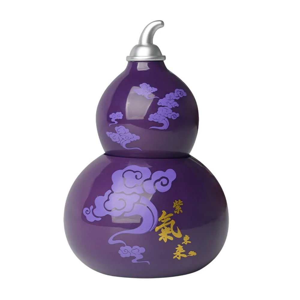 Solar Energy Lucky Gourd Ornaments Smooth Automatic Swing Lucky Gourd Statue Cartoon Home Decor Wealth Gourd Figurine Fengshui