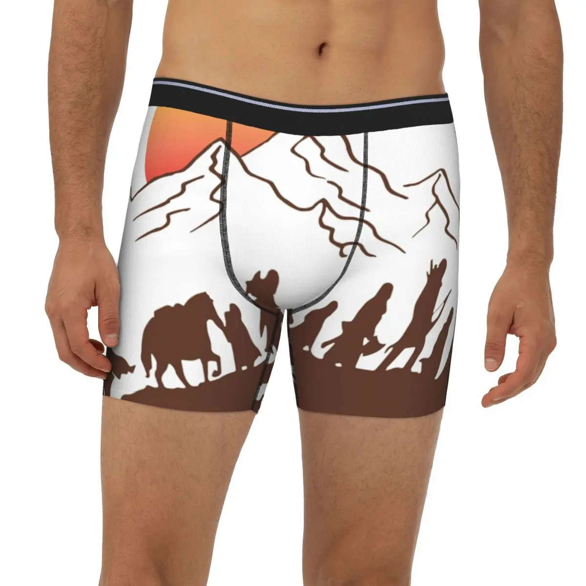 

The Fellowship Long Boxer Underpants Short Male Panties Breathable Underwear for Homme Man Boyfriend Gift