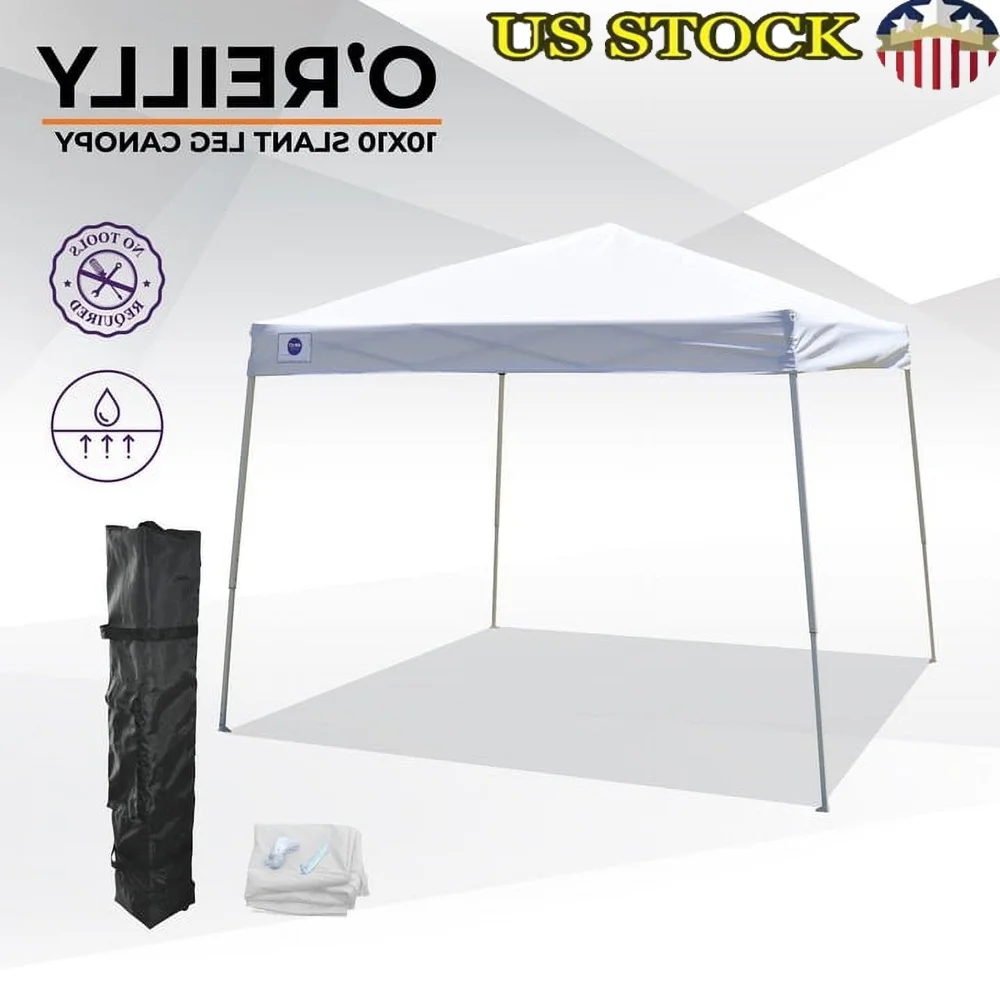 

10x10 Instant Pop Up Canopy Tent Portable Shade with Adjustable Height Carrying Bag Outdoor Events Beach Weddings Festivals