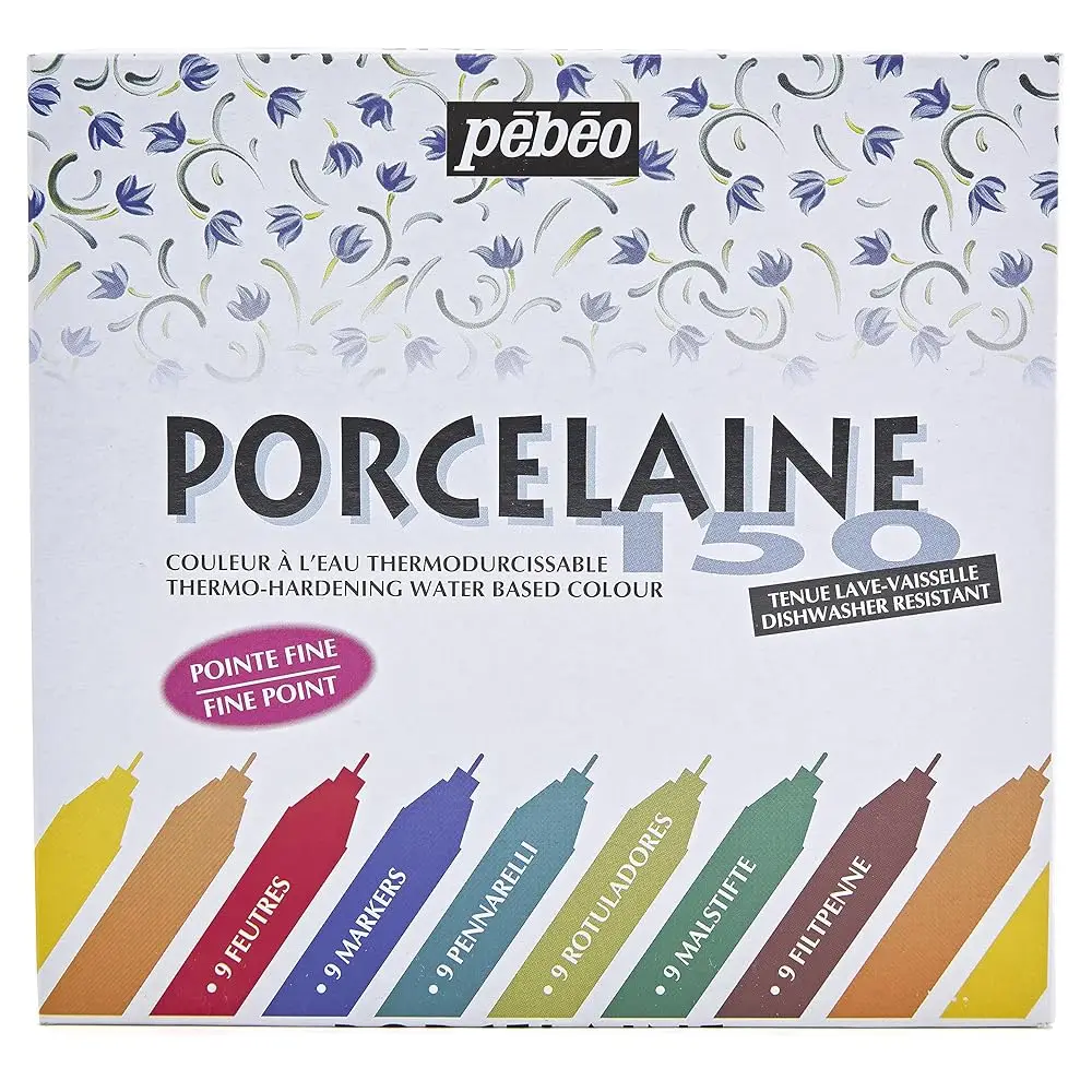 

Pe021010 Porcelaine 150 China Paint Marker Set 9/Pkg Colors, 9 Count (Pa Of 1), 9 Assorted Fine Tip